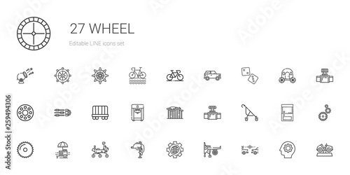 wheel icons set