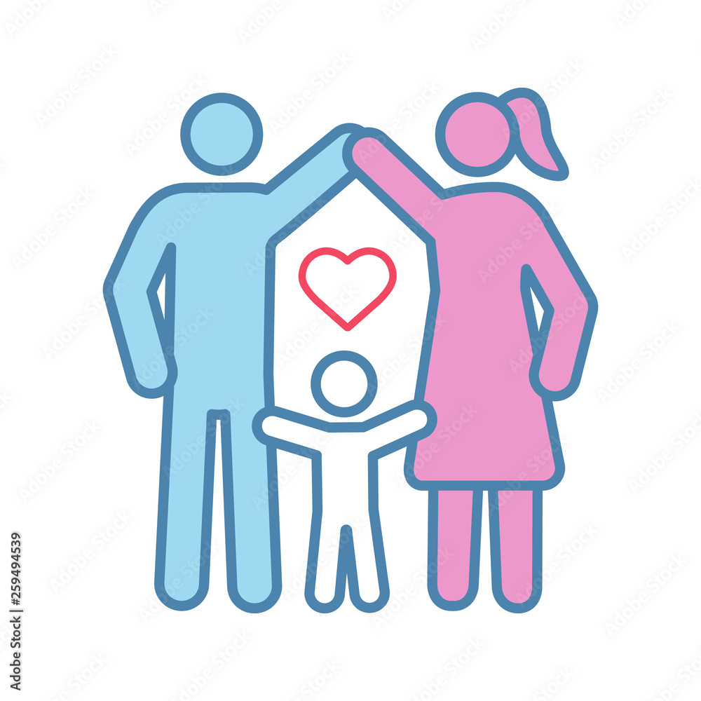 Child protection color icon Child protection color icon