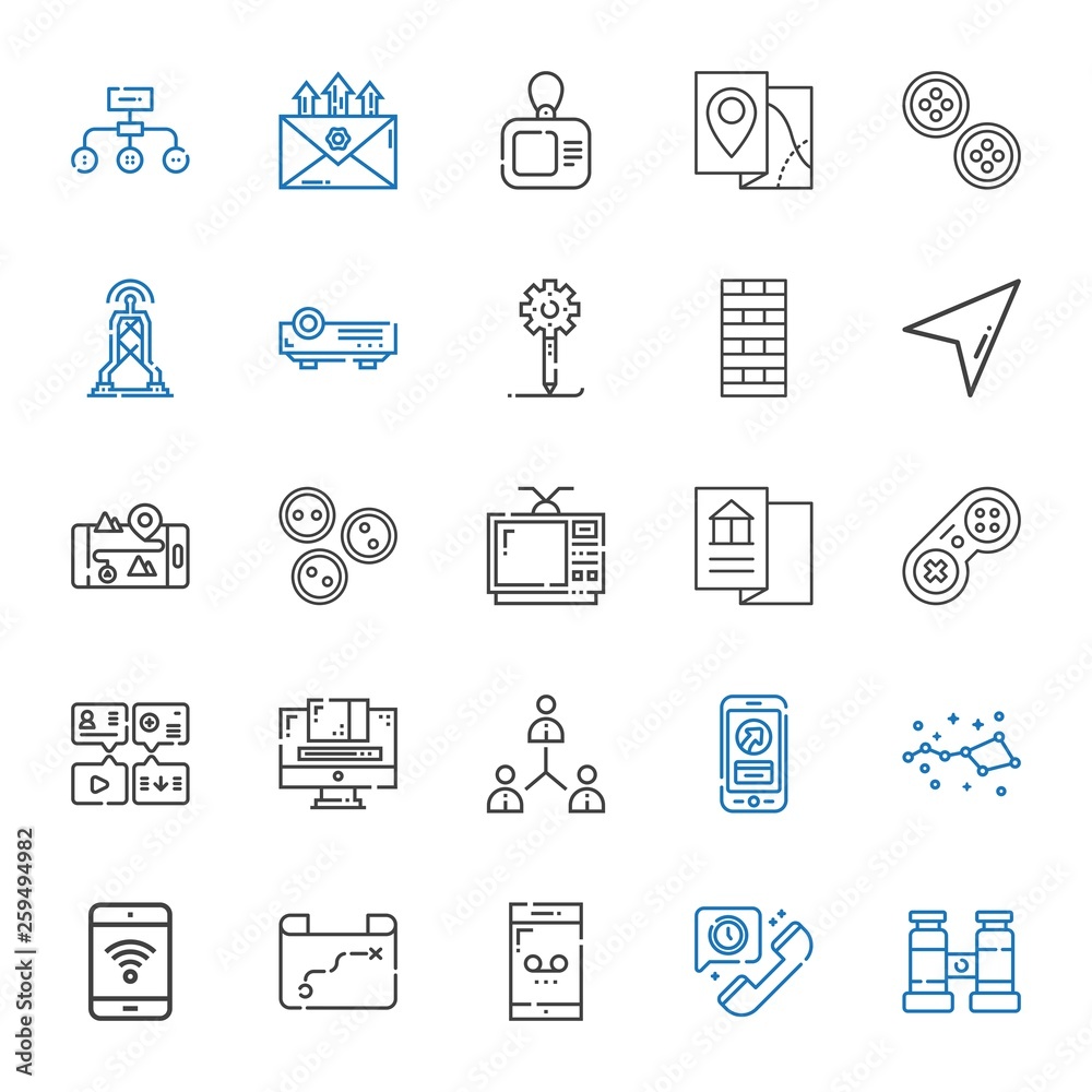technology icons set technology icons set