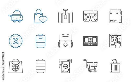 bag icons set