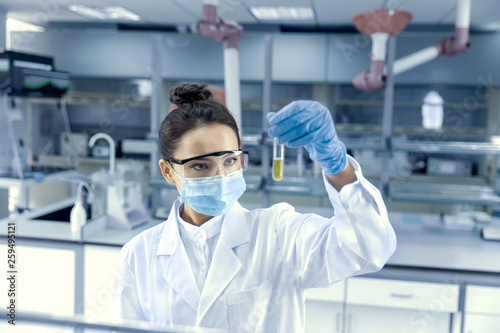 Female scientist in the CDC laboratory	
