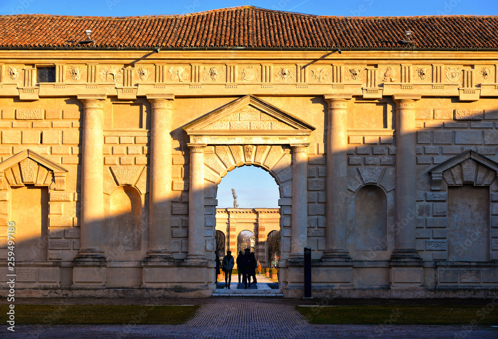 Fototapeta premium MANTUA, ITALY palazzo te in Mantua is a famous place, museum, and tourist attraction. the palace was built for Gonzaga family, One of the city important historical architecture
