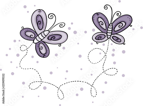 Two beautiful little butterflies