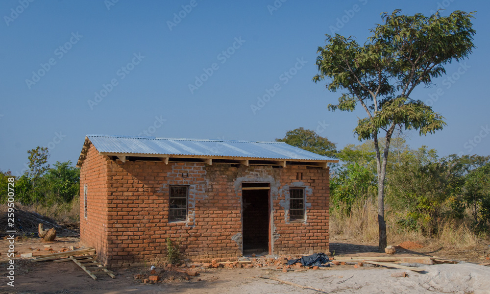 Basic mud, bricks buildings and schools in Zambia Basic mud, bricks buildings and schools in Zambia