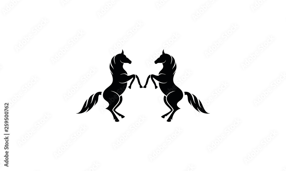 Two horse icon Stock Vector Adobe Stock