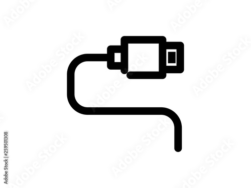 usb outline vector icon