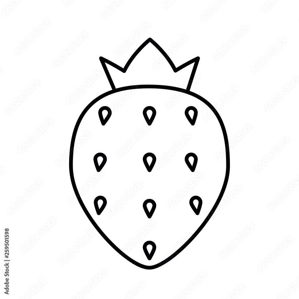 Strawberry icon isolated on white background Strawberry icon isolated on white background
