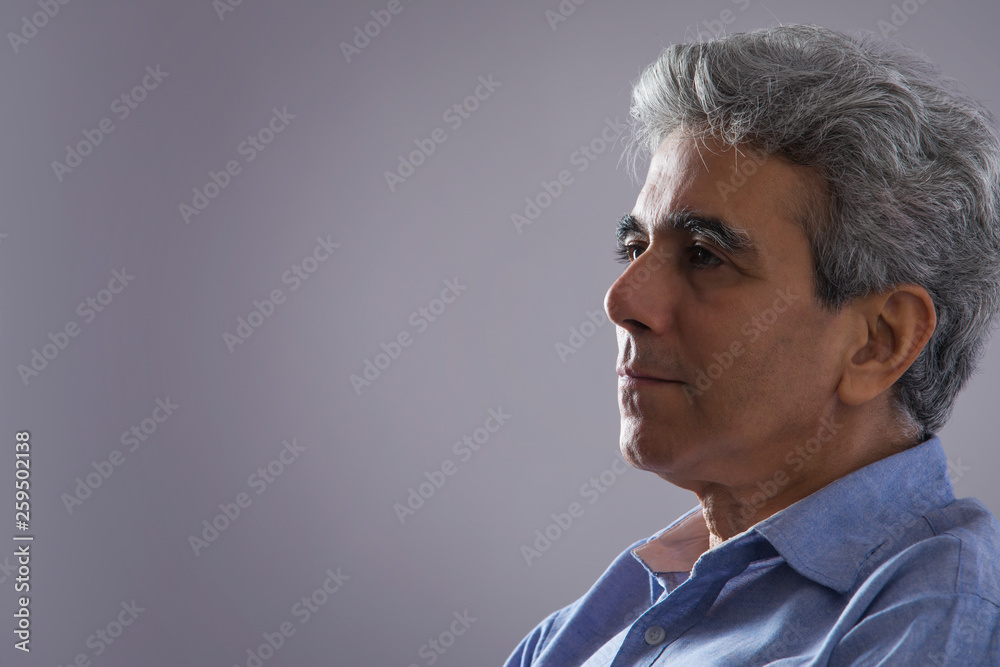 Portrait of senior man looking away Portrait of senior man looking away
