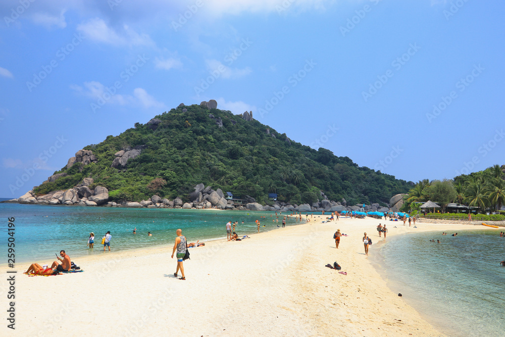 March 17, 2019, Koh Nang Yuan, in Surat Thani, Thailand, has tourists to swim and snorkel to see beautiful coral.