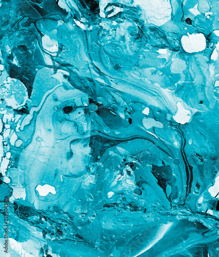 Hand painted blue abstract background.