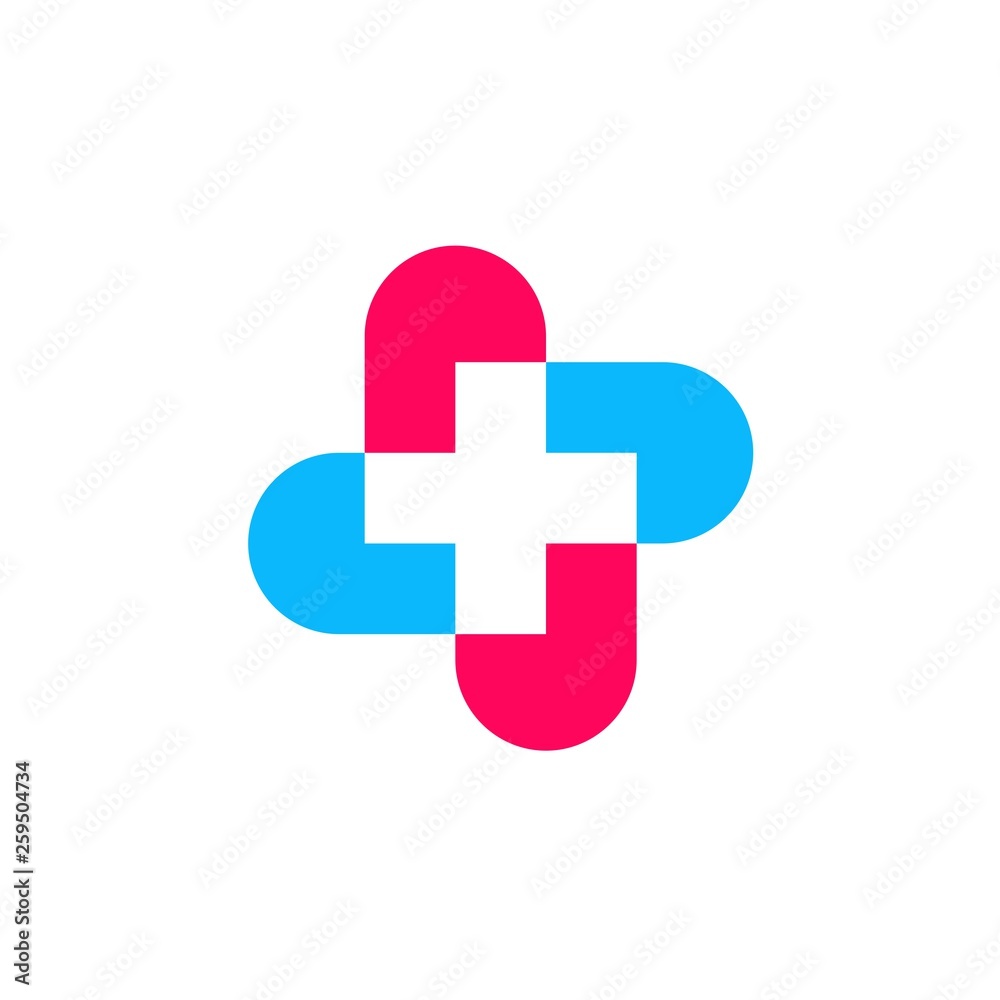 Cross plus medical logo icon design template Cross plus medical logo icon design template