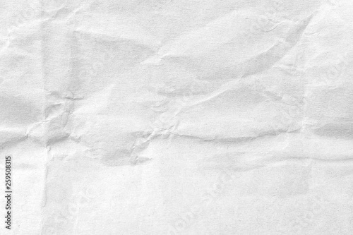 White crumpled paper texture background. Close-up.