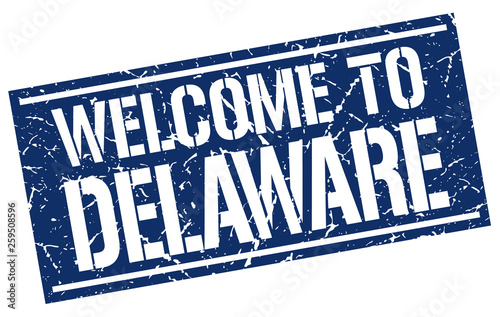 welcome to Delaware stamp