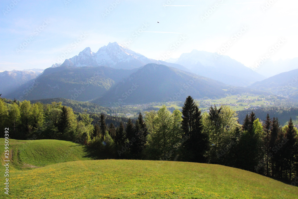 Naklejka premium Berglandschaft Alpenpanorama in Berchtesgaden