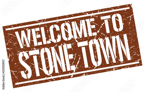 welcome to Stone Town stamp