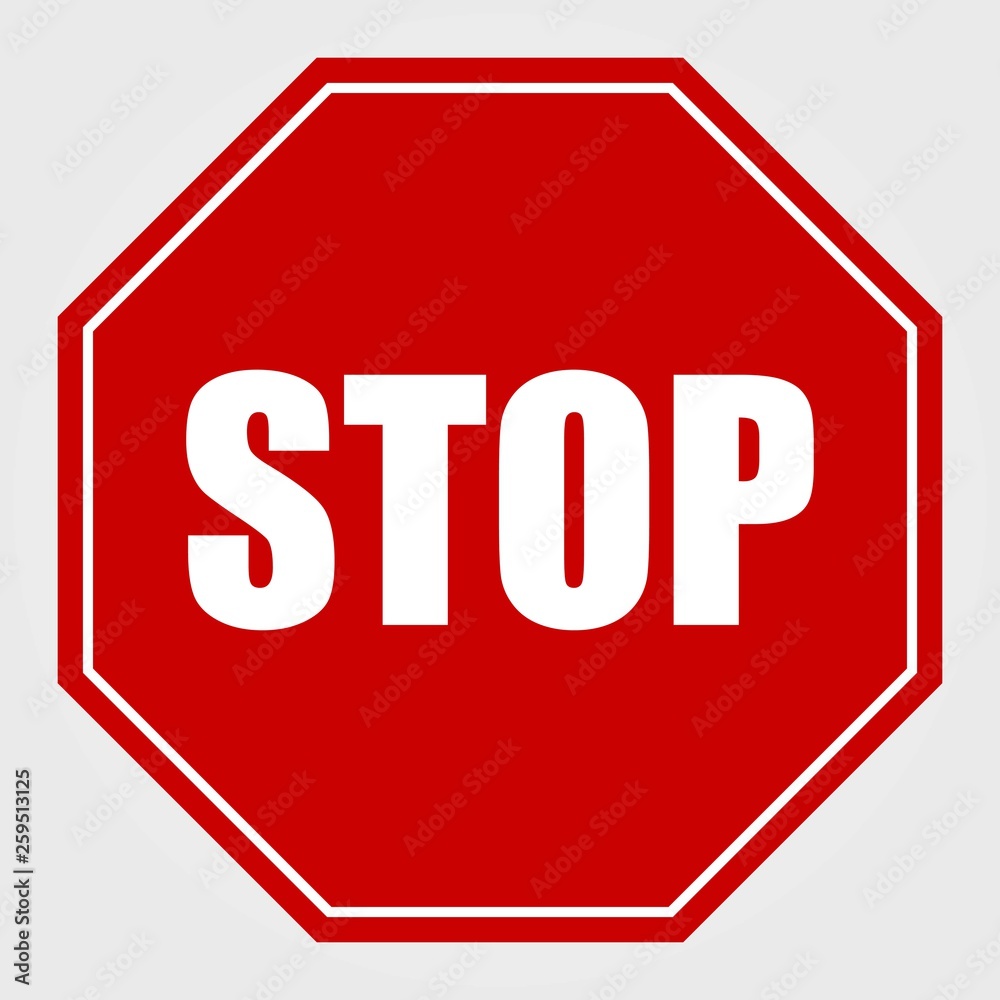 Stop Sign isolated on white background. Vector illustration. Stop Sign isolated on white background. Vector illustration.