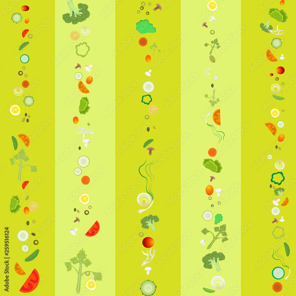 Vegetable pattern for web and print decoration Vegetable pattern for web and print decoration