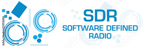 SDR - Software Defined Radio Blue Technology Square Horizontal  photo