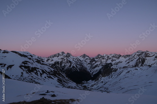 Purple sunset in french Pyrenees © Miguelngel