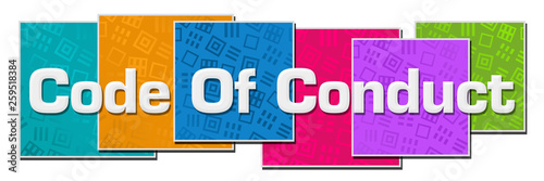 Code Of Conduct Colorful Texture Blocks 