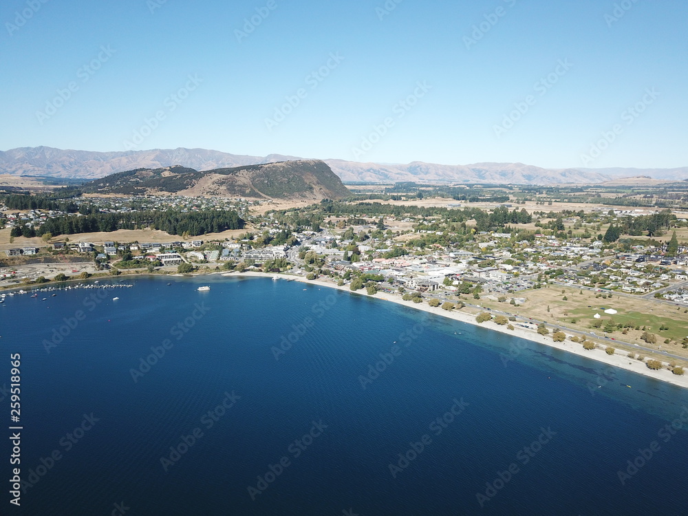 Wanaka aerial views, Otago, South Island, New Zealand