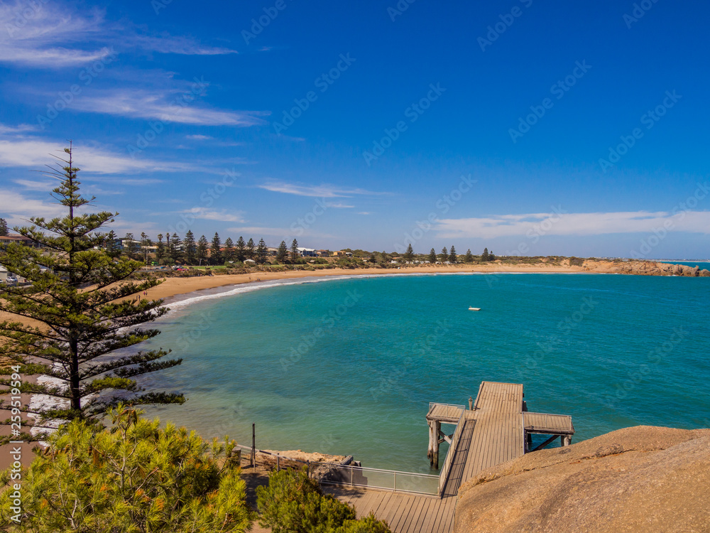 Beautiful beach and cove at Horeshoe Bay, Port Elliott, South Australia