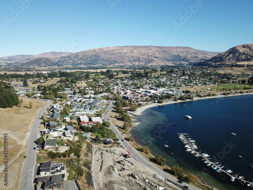 Wanaka aerial views, Otago, South Island, New Zealand photo