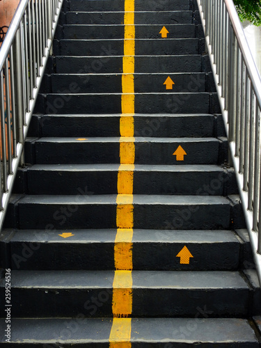 overpass stairs in the city