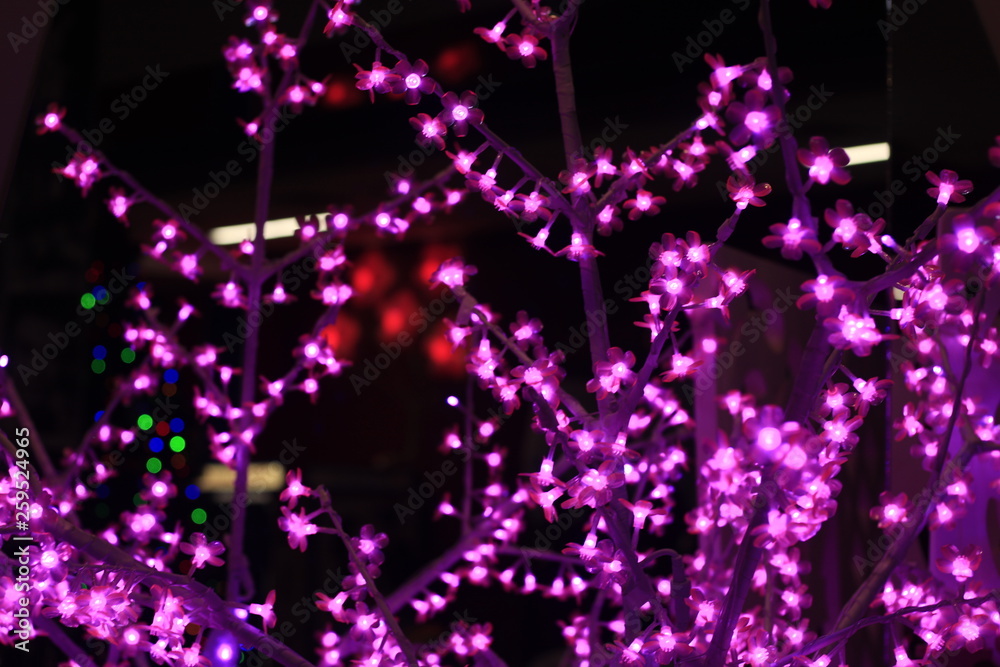 abstract background with lamp flowers