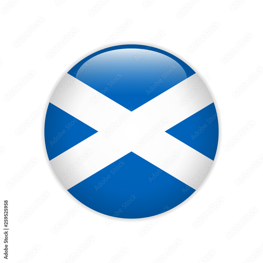 Obraz premium Flag Scotland button