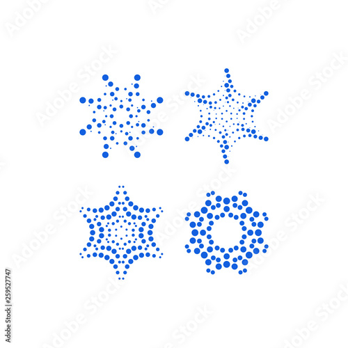 Modern Abstract Halftone icon Dots Logo sets for technology business health company with modern high end look