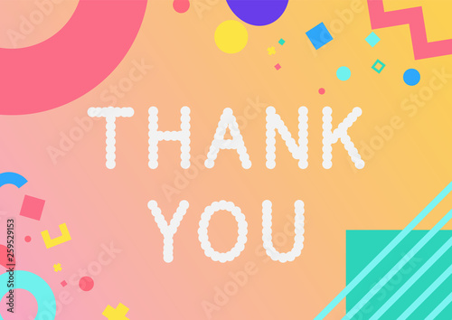 Photography Vector thank you phrase in wavy fantasy effect font