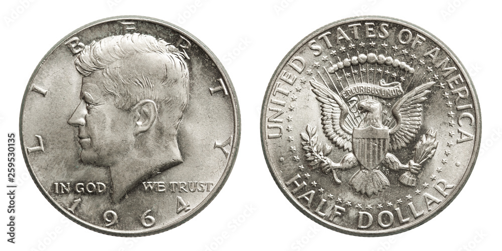 US silver coin half dollar Kennedy 1964 Stock-Foto | Adobe Stock