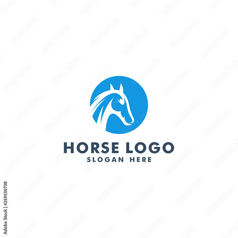 Horse logo template vector illustration