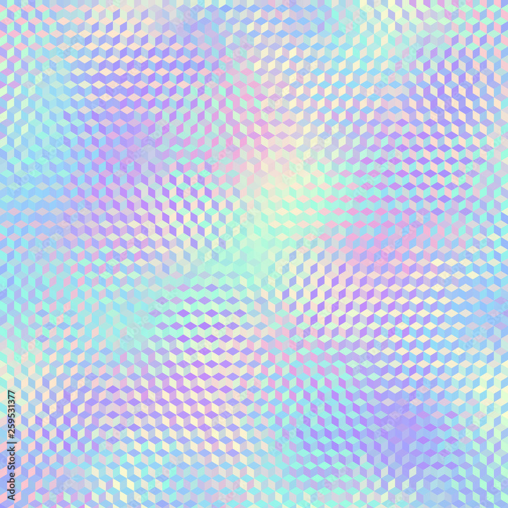 Geometric polygonal pattern of a cubes in low poly style.
