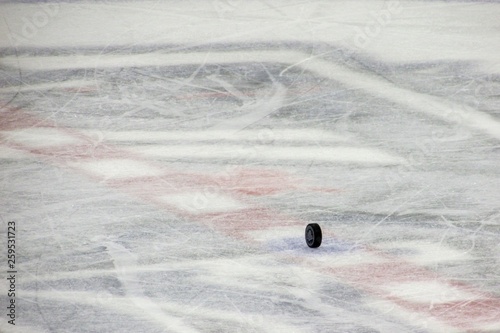 Hockey Puk on Ice