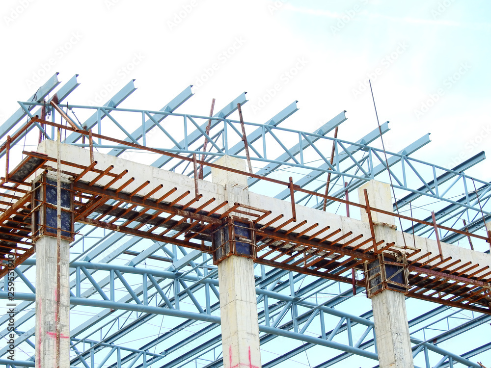 Building structure in construction site Building structure in construction site