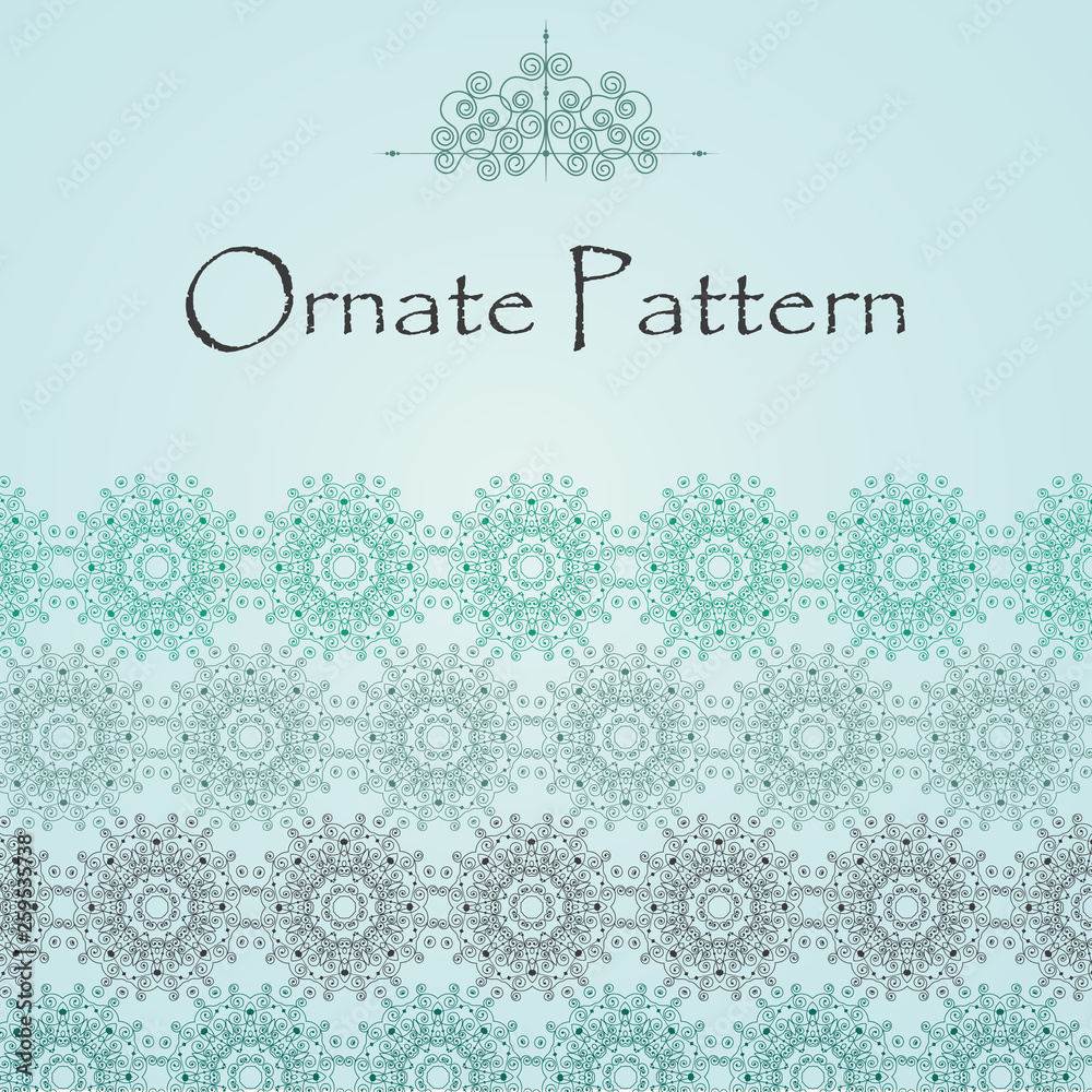 Fototapeta premium Ornament design from linear elements.