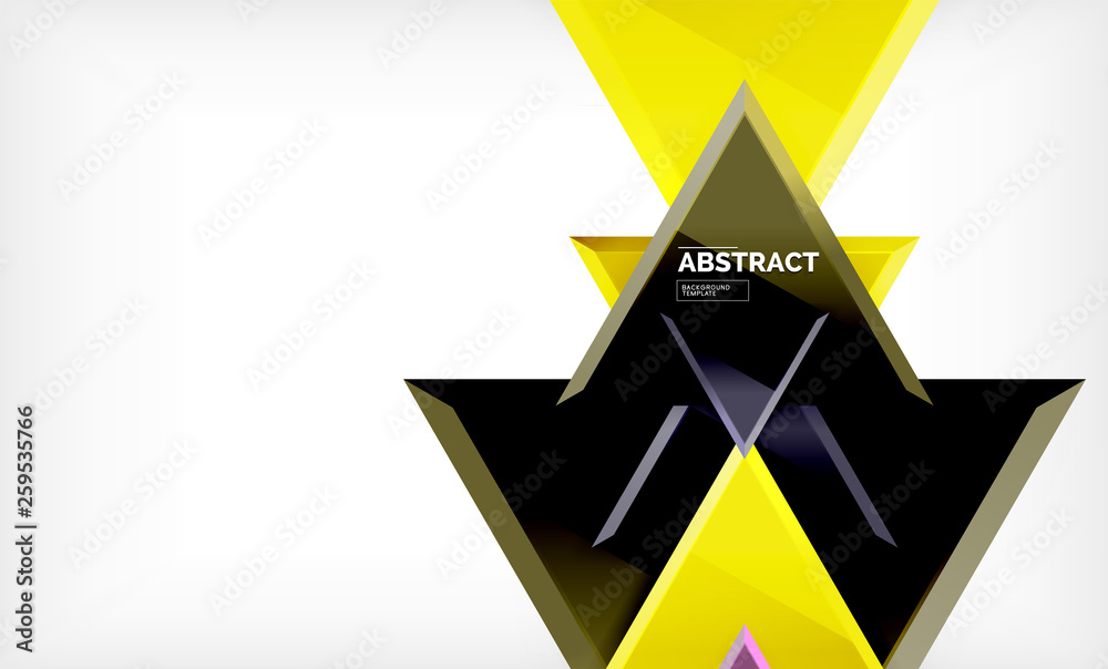 Flying triangles compostion geometric background Flying triangles compostion geometric background
