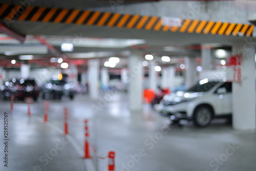 underground of car park in building, blur image © sutichak