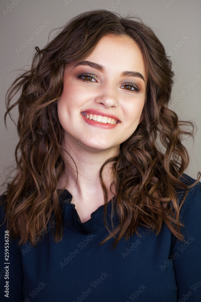 Make up beauty. Close up beautiful brunette fashion girl Make up beauty. Close up beautiful brunette fashion girl