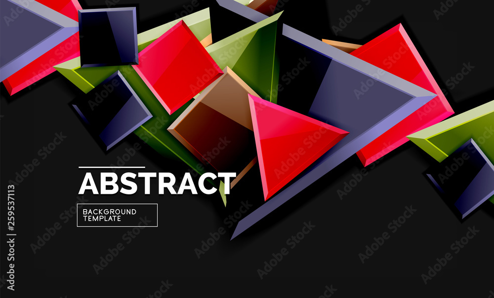 Glossy squares and triangles geometric backgrounds Glossy squares and triangles geometric backgrounds