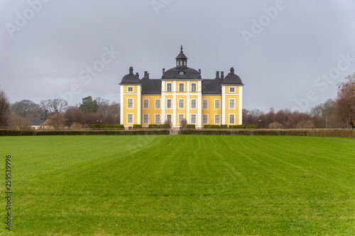 The Yellow castle of Stromsholm in Sweden photo