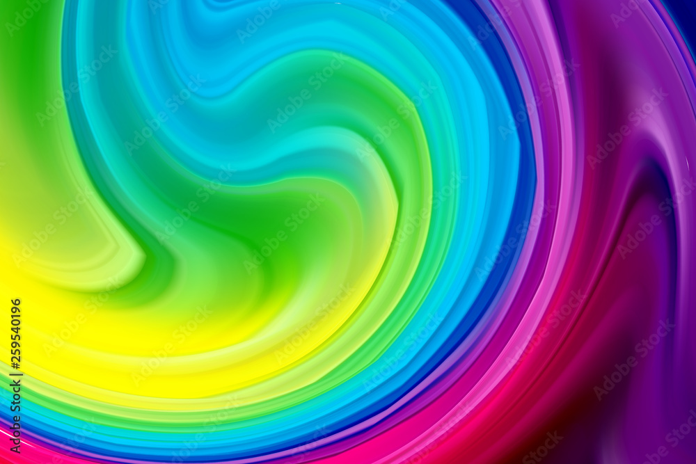 Fototapeta premium Wave background, Abstract colorful poster with 3d effect. Flow liquid shape.