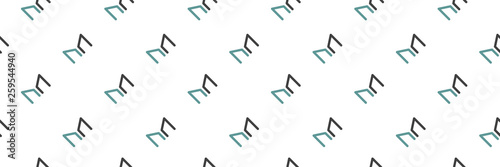 Maker Coin (MKR) - strict seamless pattern. Image similar to the Maker cryptocurrency, repeats at 45 degrees. White background.