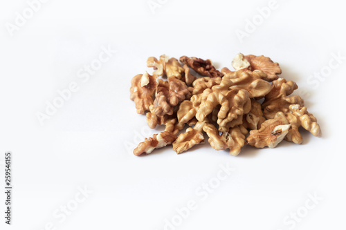 heap of nuts isolated on white background