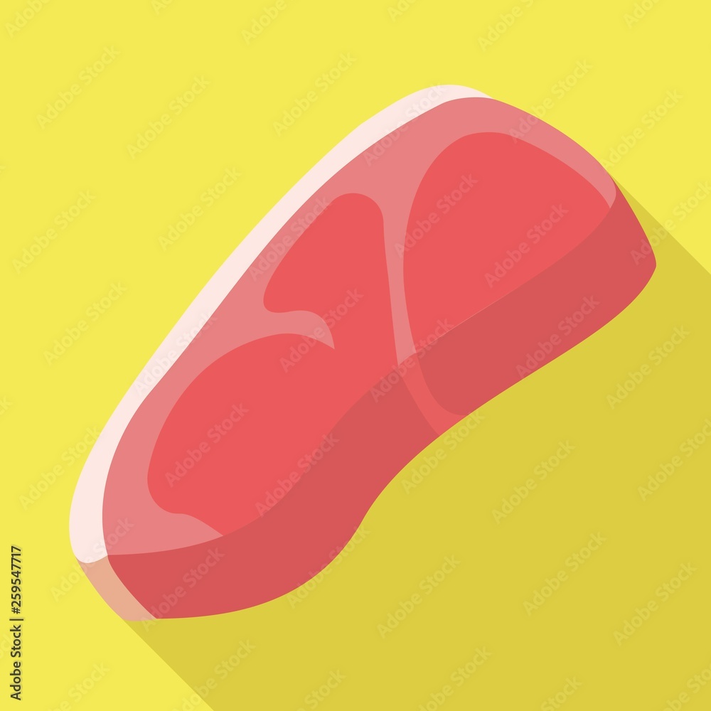 Raw meat icon. Flat illustration of raw meat vector icon for web design Raw meat icon. Flat illustration of raw meat vector icon for web design