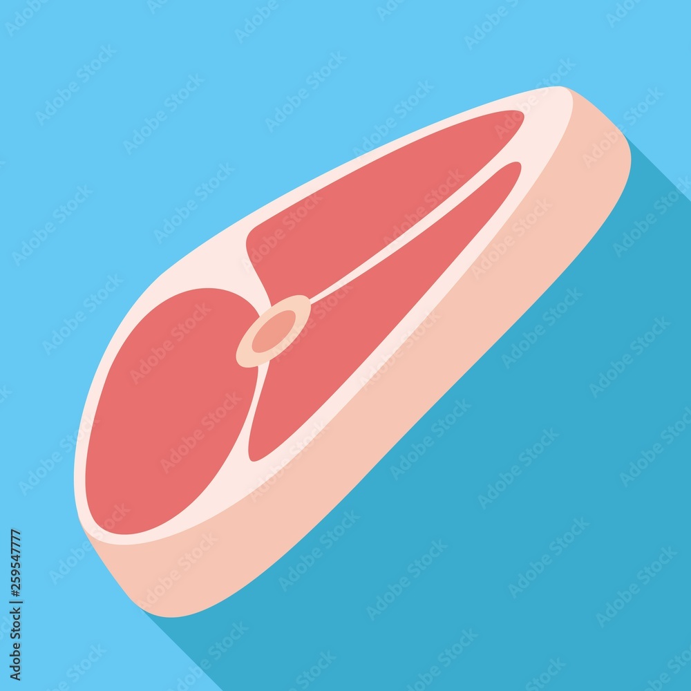 Raw steak icon. Flat illustration of raw steak vector icon for web design Raw steak icon. Flat illustration of raw steak vector icon for web design