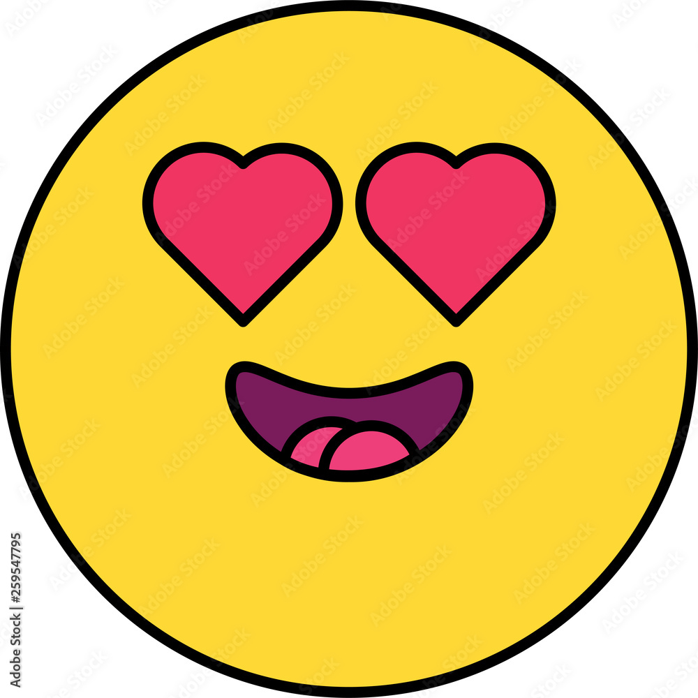 Love, romantic emoji illustration Love, romantic emoji illustration