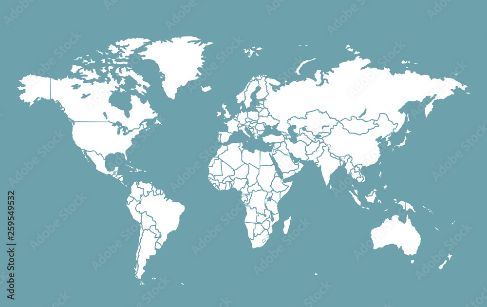 Fototapeta premium World map. Vector illustration